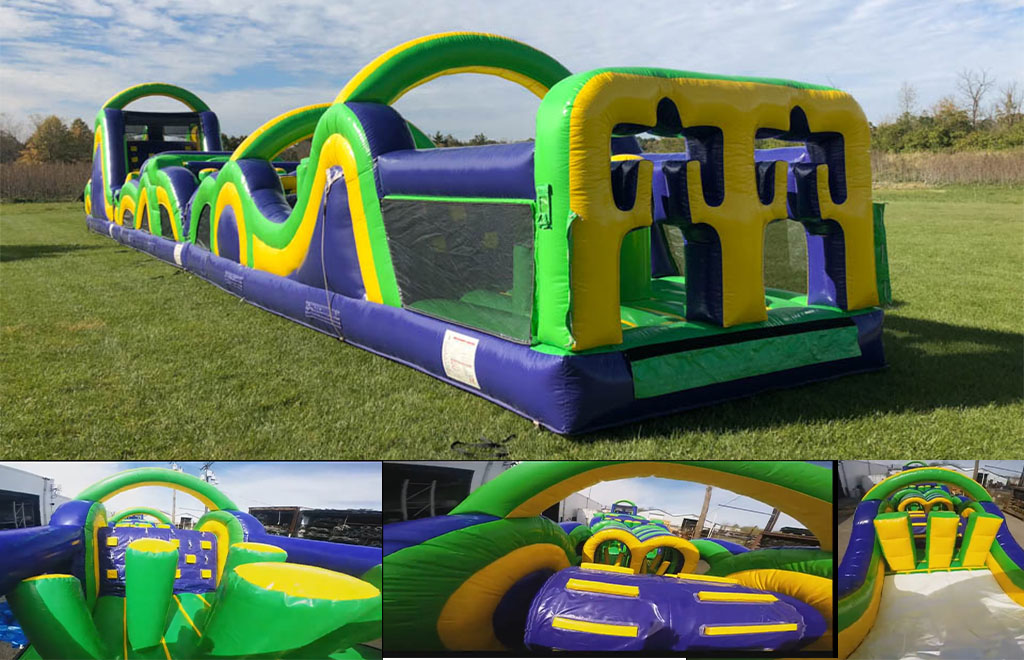 95 foot radical run obstacle course inflatable rental,Michigan