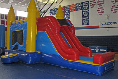 rent inflatable moonwalk/slide combo