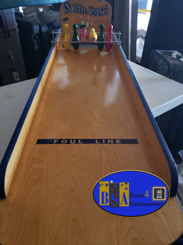 Shuffleboard, bowling, Carnival game rental