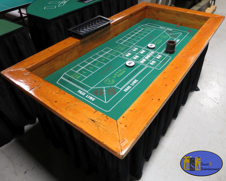 Craps table, Casino night party rental - Michigan