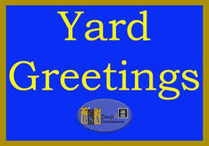 yard cards, yard greetings, yard card rentals, yard greeting rental