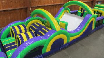 rapid run 95 foot obstacle course, inflatable rental